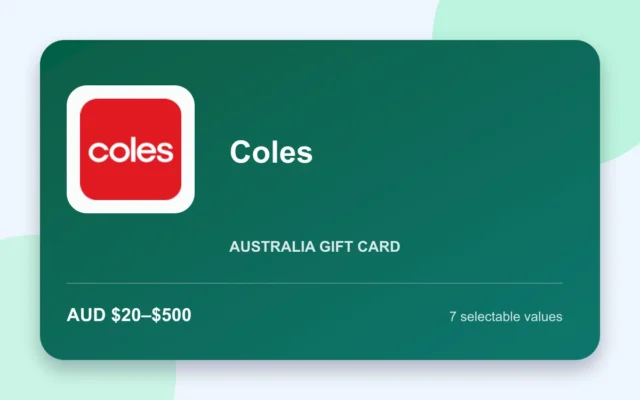 Coles Gift Card — Australia - Australian gift card product image