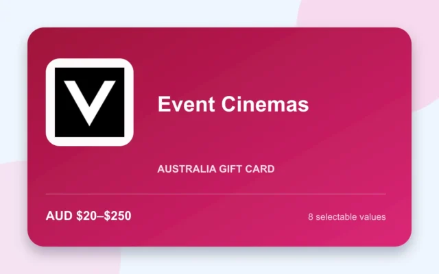 Event Cinemas Gift Card — Australia - Australian gift card product image