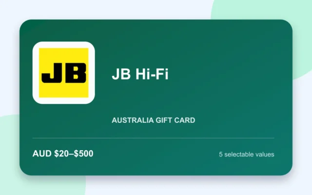 JB Hi-Fi Gift Card — Australia - Australian gift card product image