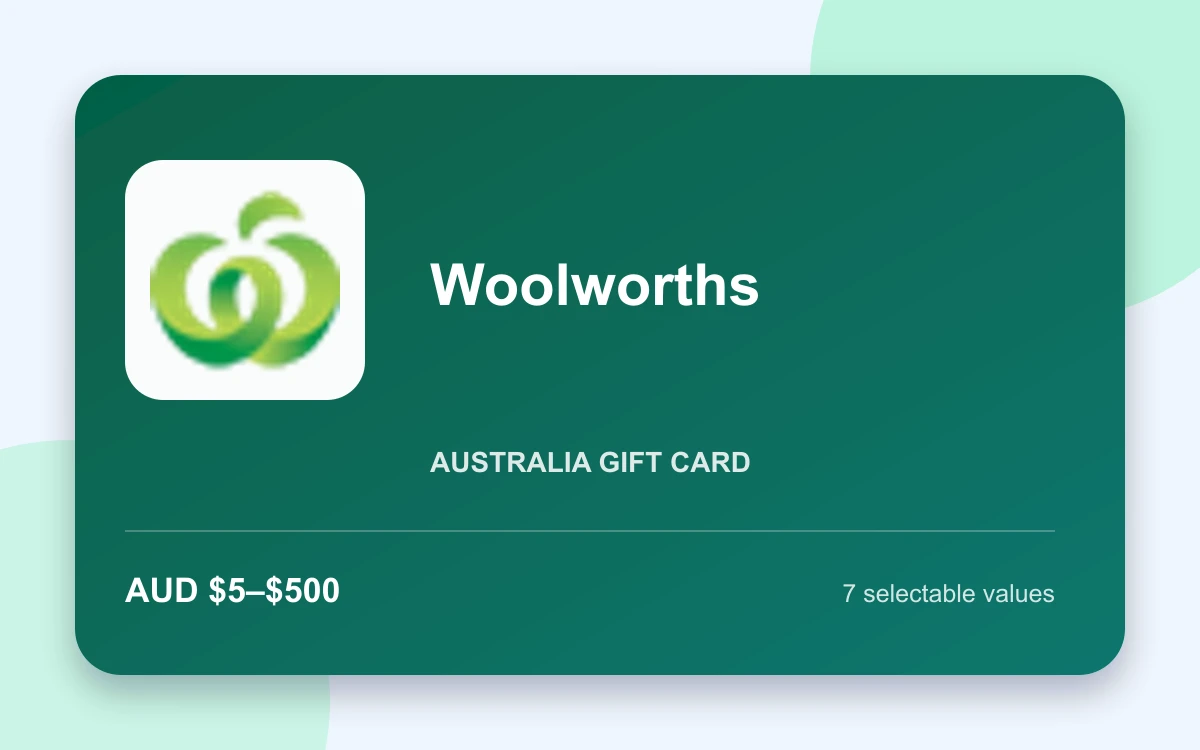 Woolworths Gift Card — Australia product image Woolworths Gift Card — Australia - Australian gift card product image