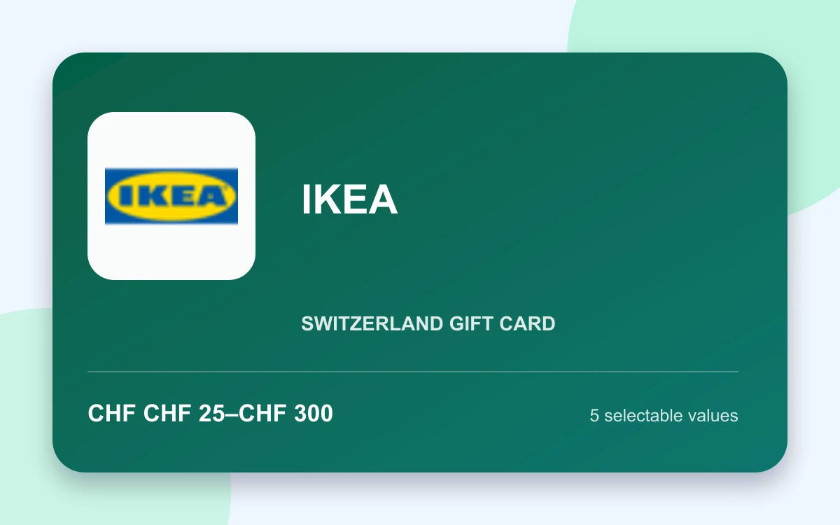 IKEA Gift Card — Switzerland product image IKEA Gift Card — Switzerland gift card product image