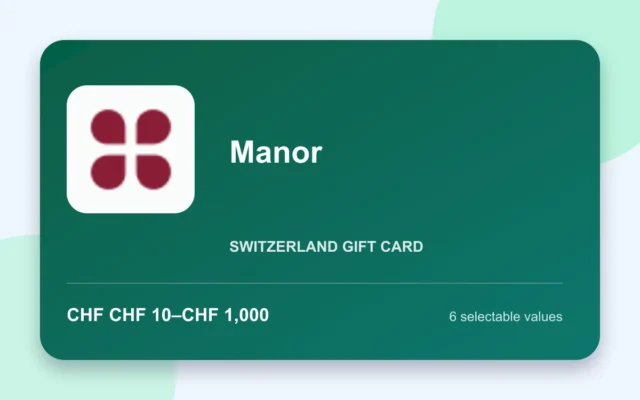 Manor Gift Card — Switzerland gift card product image