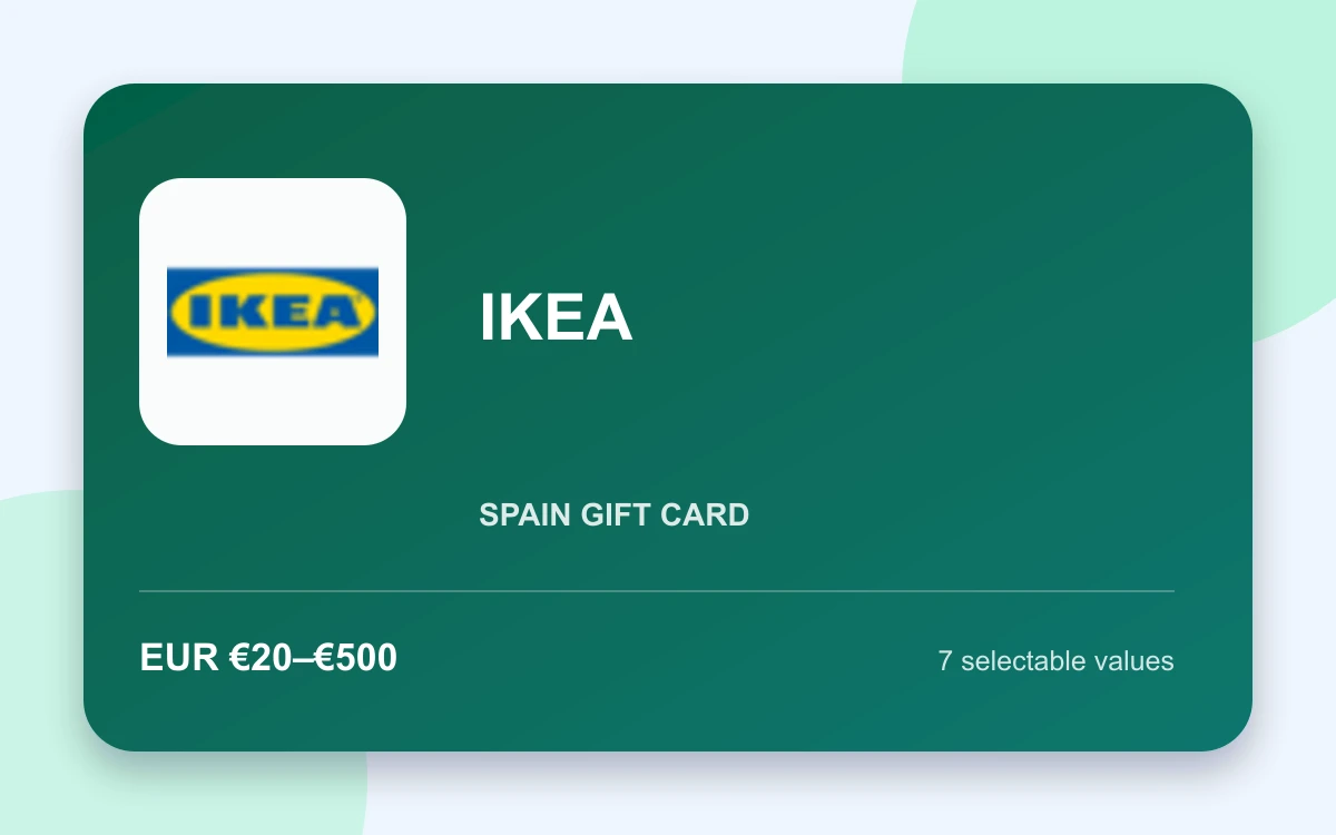IKEA Gift Card — Spain product image IKEA Gift Card — Spain gift card product image