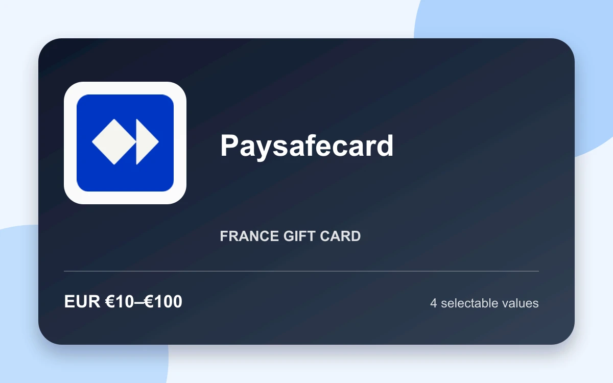 Paysafecard — France product image Paysafecard — France gift card product image