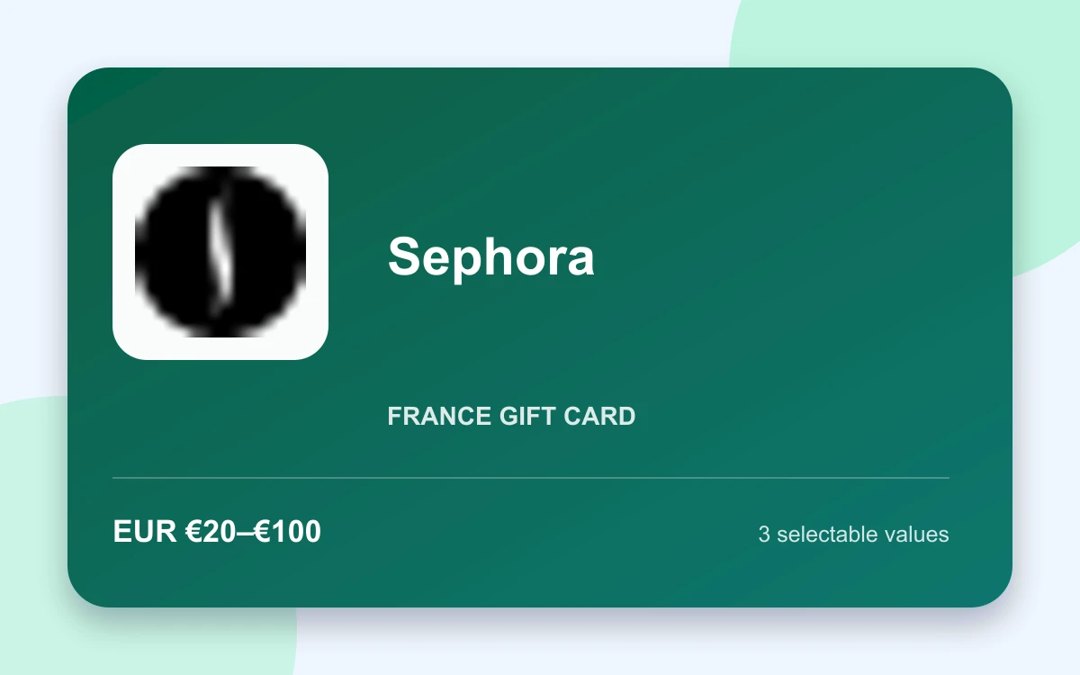 Sephora Gift Card — France product image Sephora Gift Card — France gift card product image