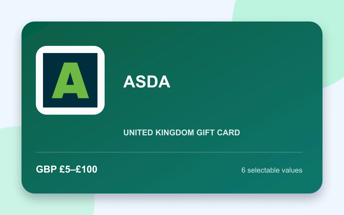 ASDA Gift Card — United Kingdom product image ASDA Gift Card — United Kingdom - United Kingdom gift card product image