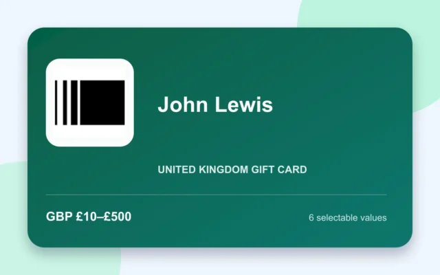 John Lewis Gift Card — United Kingdom - United Kingdom gift card product image