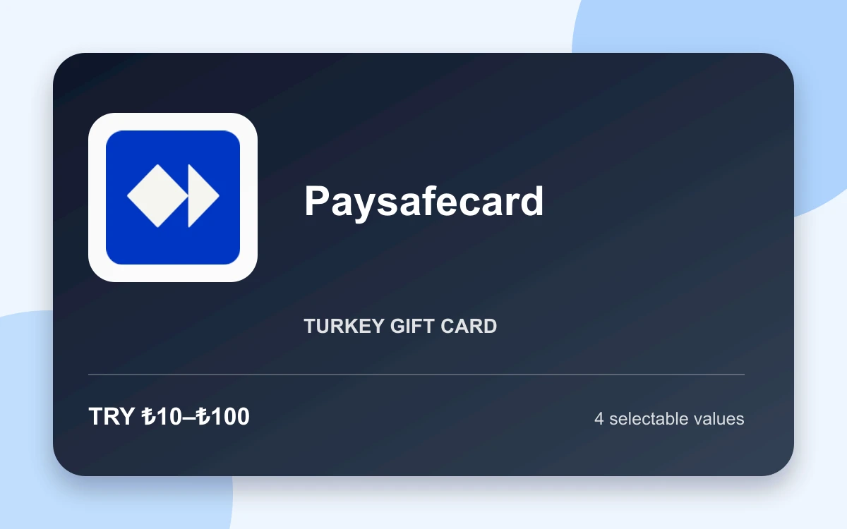 Paysafecard — Turkey product image Paysafecard — Turkey gift card product image