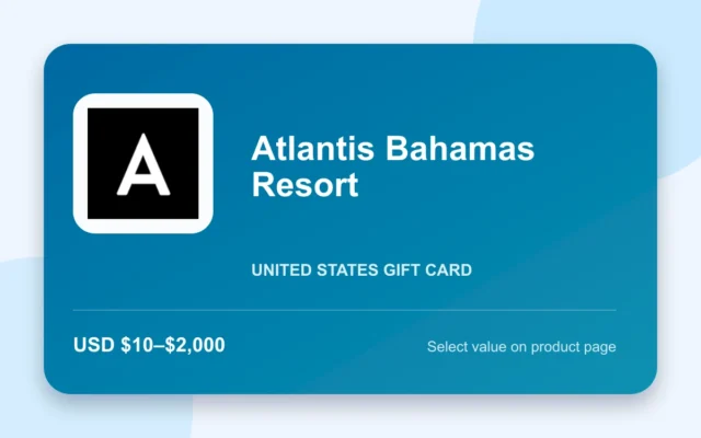 Atlantis Bahamas Resort Gift Card — U.S. gift card product image