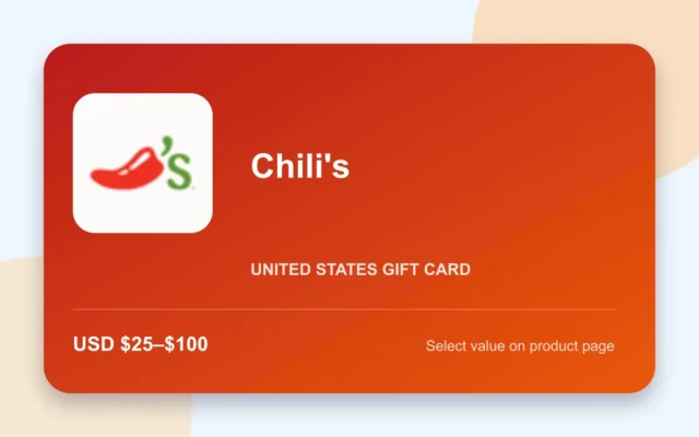 Chili's Gift Card — U.S. gift card product image