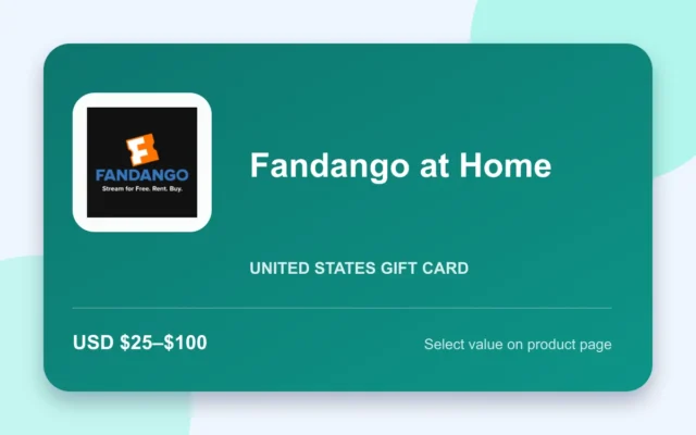 Fandango at Home Gift Card — U.S. gift card product image