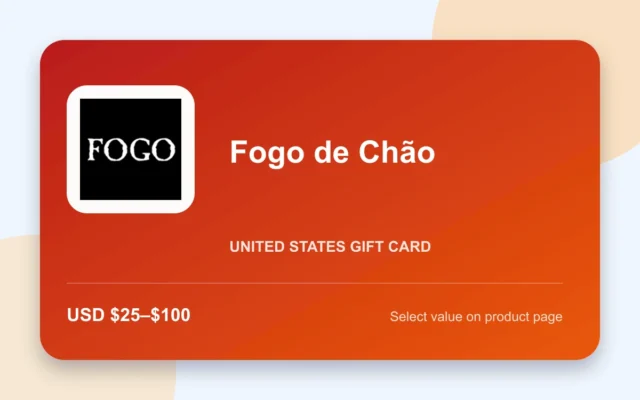 Fogo de Chão Gift Card — U.S. gift card product image
