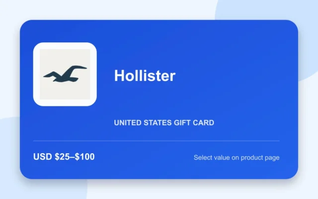 Hollister Gift Card — U.S. gift card product image