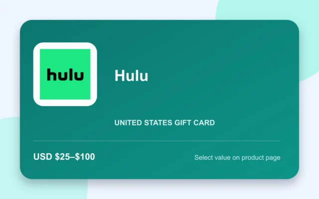 Hulu Gift Card — U.S. gift card product image