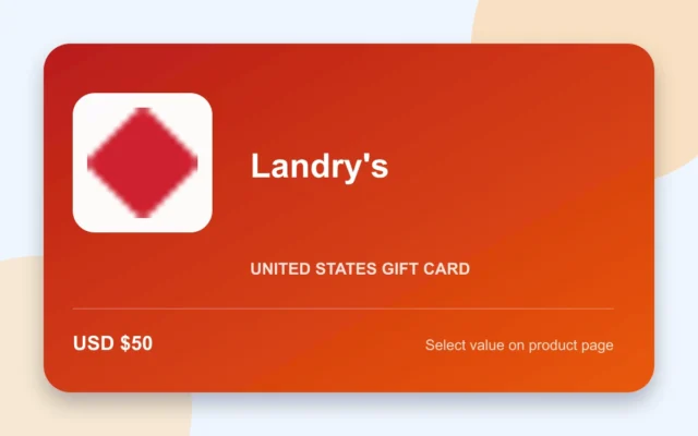 Landry's Gift Card — U.S. gift card product image