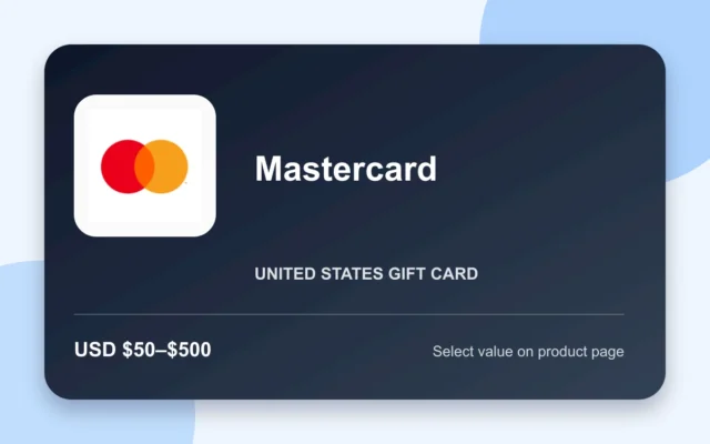 Mastercard Gift Card — U.S. gift card product image