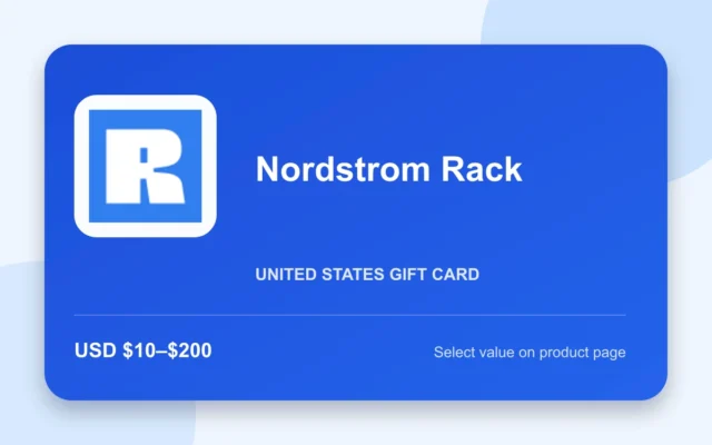 Nordstrom Rack Gift Card — U.S. gift card product image