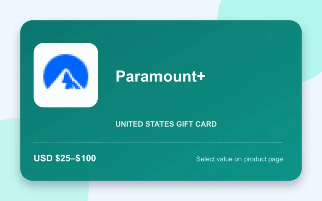 Paramount+ Gift Card — U.S. gift card product image
