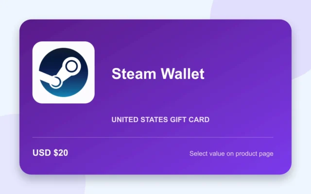 Steam Wallet Gift Card — U.S. gift card product image