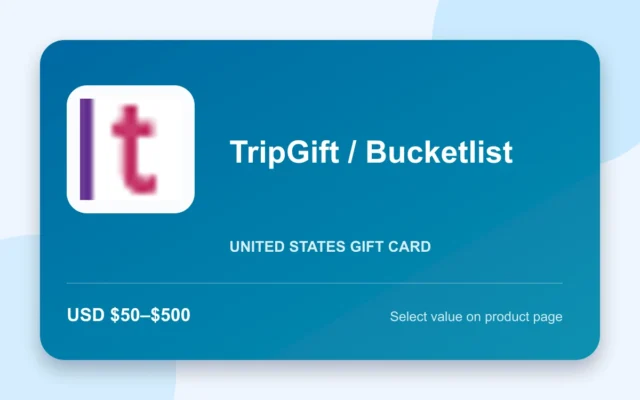 TripGift / Bucketlist Gift Card — U.S. gift card product image