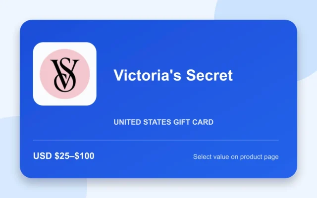 Victoria's Secret Gift Card — U.S. gift card product image