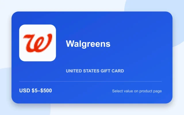 Walgreens Gift Card — U.S. gift card product image