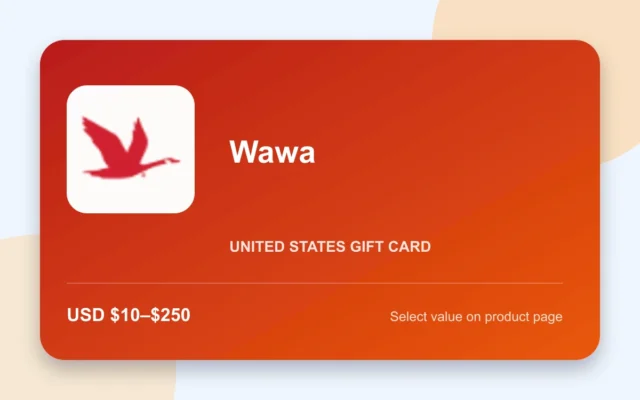 Wawa Gift Card — U.S. gift card product image