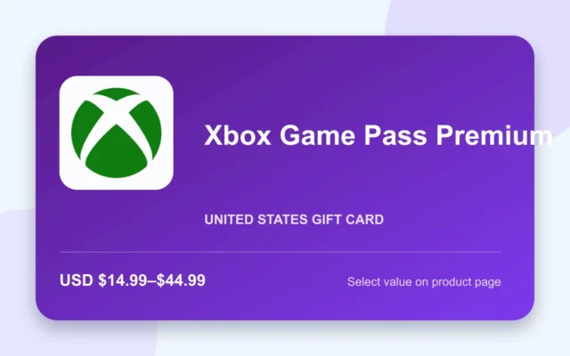 Xbox Game Pass Premium — U.S. gift card product image